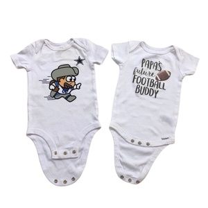 NFL Baby Dallas Cowboys Onesie 6M & Etsy White Paps Football Onesie 3/6M